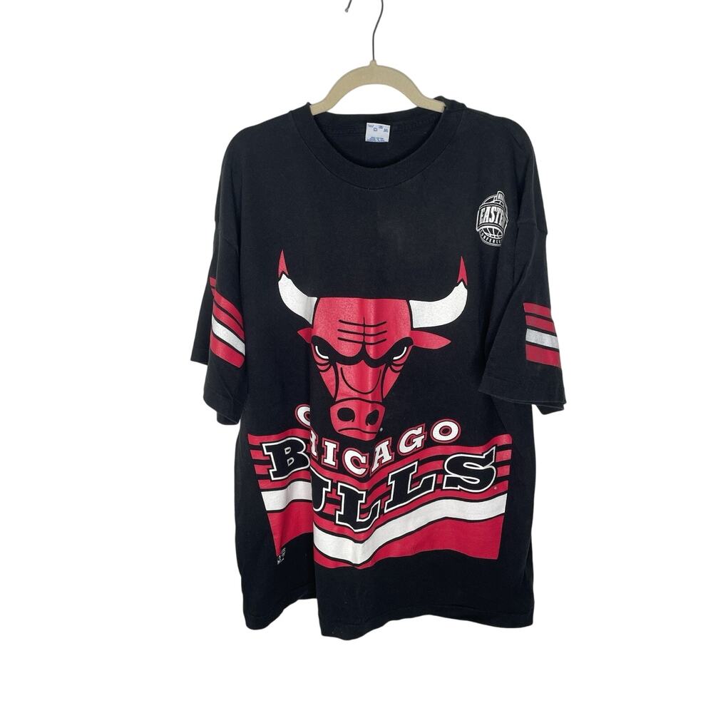 VTG Chicago Bulls Michael Jordan sz 2XL Black Red NBA Basketball 90s RARE